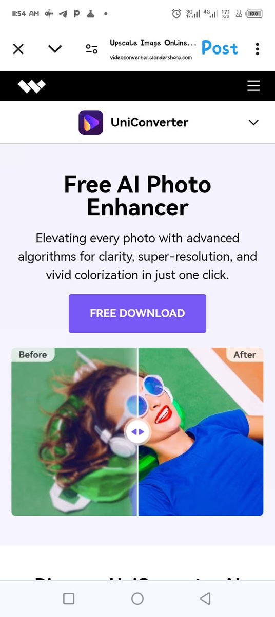 6. Image Enhancer Elevate every photo effortlessly with advanced algorithms for crystal-clear clarity, super-resolution, and vibrant colorization—all at the click of a button. Click on this link to get started : bit.ly/3WznVud #wondershare #uniconverter