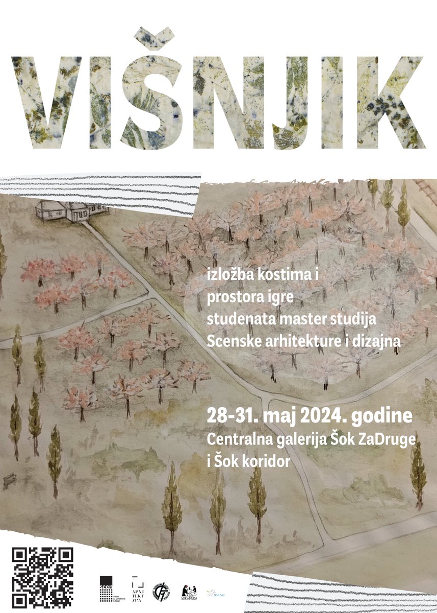 Najava nove izložbe! ✨

VIŠNjIK – izložba kostima i prostora igre studenata master studija Scenske arhitekture i dizajna

Otvaranje izložbe u utorak, 28. maja 2024, u 17.00 časova

Više info o izložbi: sokzadruga.com/2024/05/23/vis…