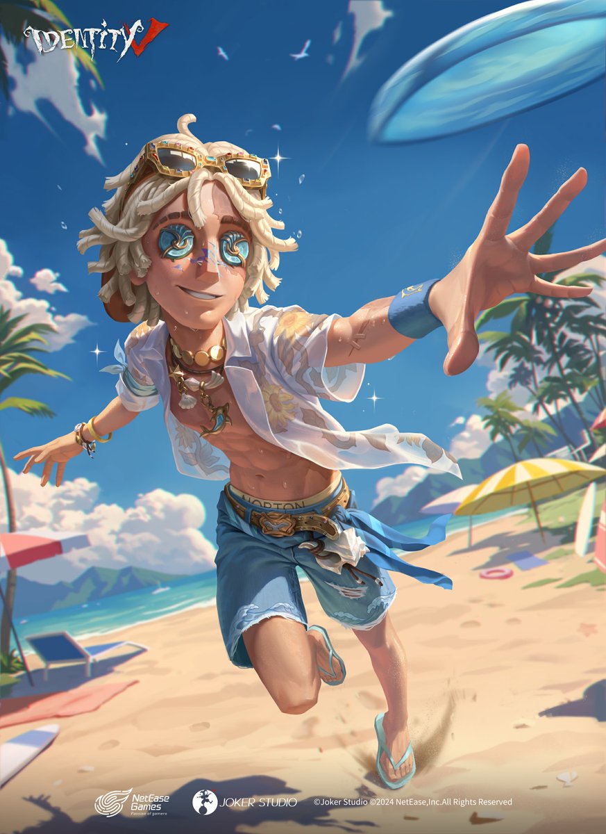 Dear Visitors,
Let the sunshine and breezes set you free!
Prospector S costume Package is on its way to you - includes S Costume Summer Frisbee and A Accessory Inflatable Dolphin!
#IdentityV #Prospector