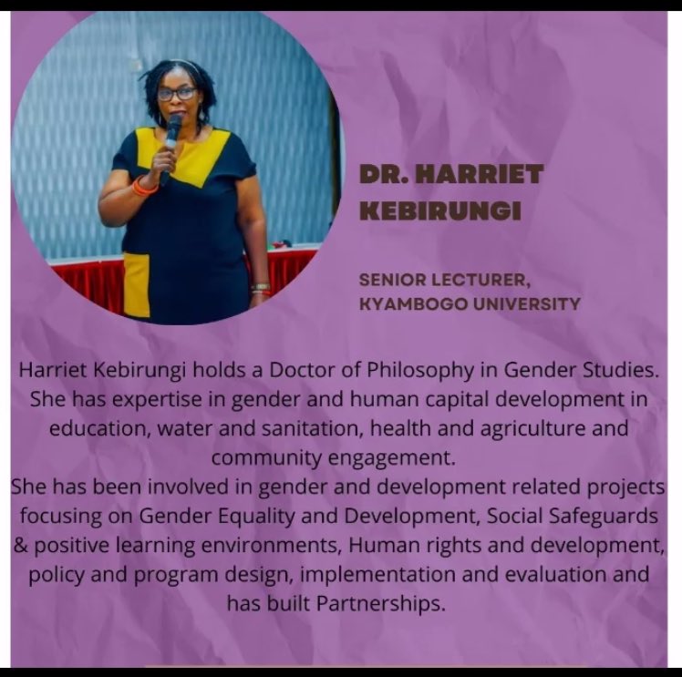 “What we need to consider is to prioritize an empowerment focus and collaborate with experts in the field. This approach ensures that our initiatives are guided by evidence-based practices and best practices in empowerment strategies”~ Dr Harriet #PeriodFriendlyWorld