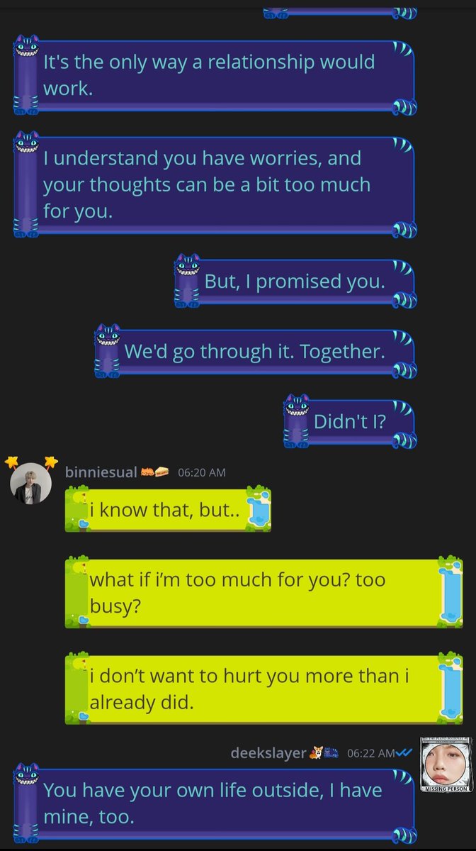 exposinghaven's tweet photo. "shun continued to harass me on plato"

zen? binniesual? changbin fc? https://t.co/mbOEsJJyTZ
