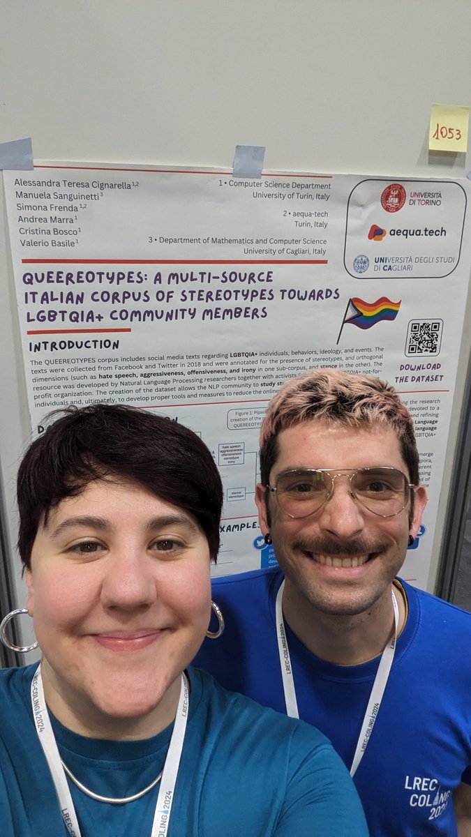 Thank you everyone for stopping by our poster and giving precious insights!! 🤩 I had a great session! It was amazing to get in touch with so many people who are sensitive to LGBTQIA+ topics and also work in #NLProc ! 

Kudos to nice people and kindness!! Let's collaborate!! 🚀🙌