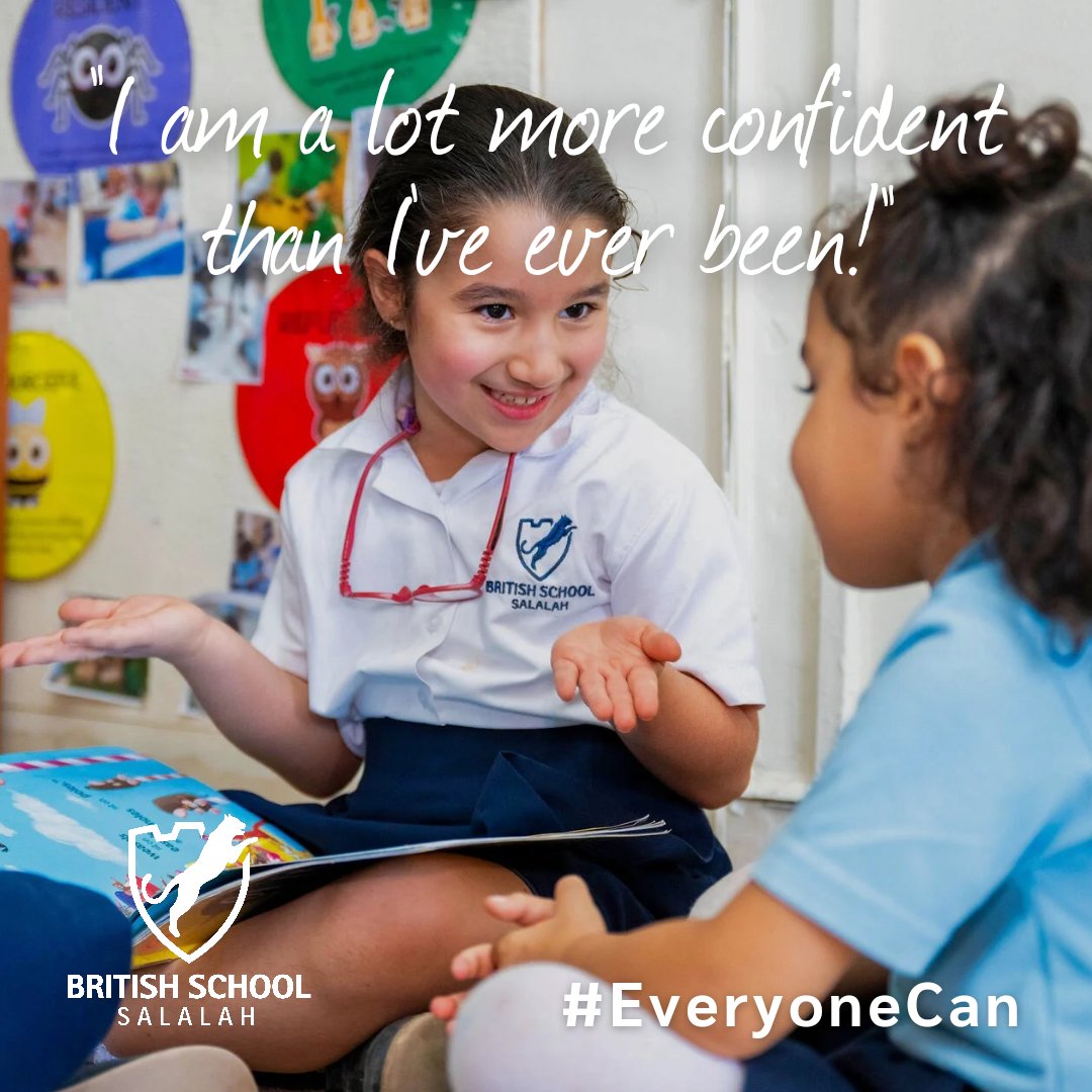At BSS we believe that #EveryoneCan

Join us: admin@britishschoolsalalah.com
+968 2322 8800 | +968 7930 6983

#COBIS #WeAreBSS #BritishSchoolSalalah #BestForTheWorld #Kindness #Innovation #Excellence #EveryoneCan #NotForProfit #Over50YearsInSalalah  #BritishInternationalEducation