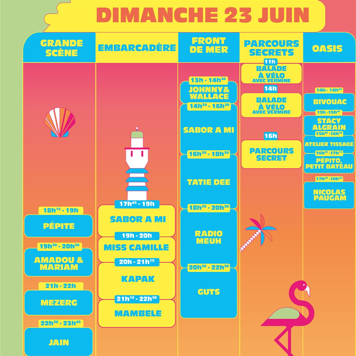 Planifiez votre Aventure ! 🫵🏽  
Les timetables sont dispos ! 🤩