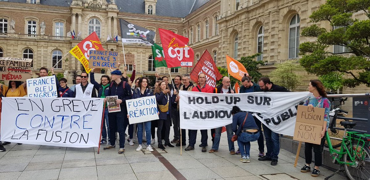Soutien aux salariés de l'audiovisuel public, en grève contre le projet de fusion, à Amiens et dans tout le pays !