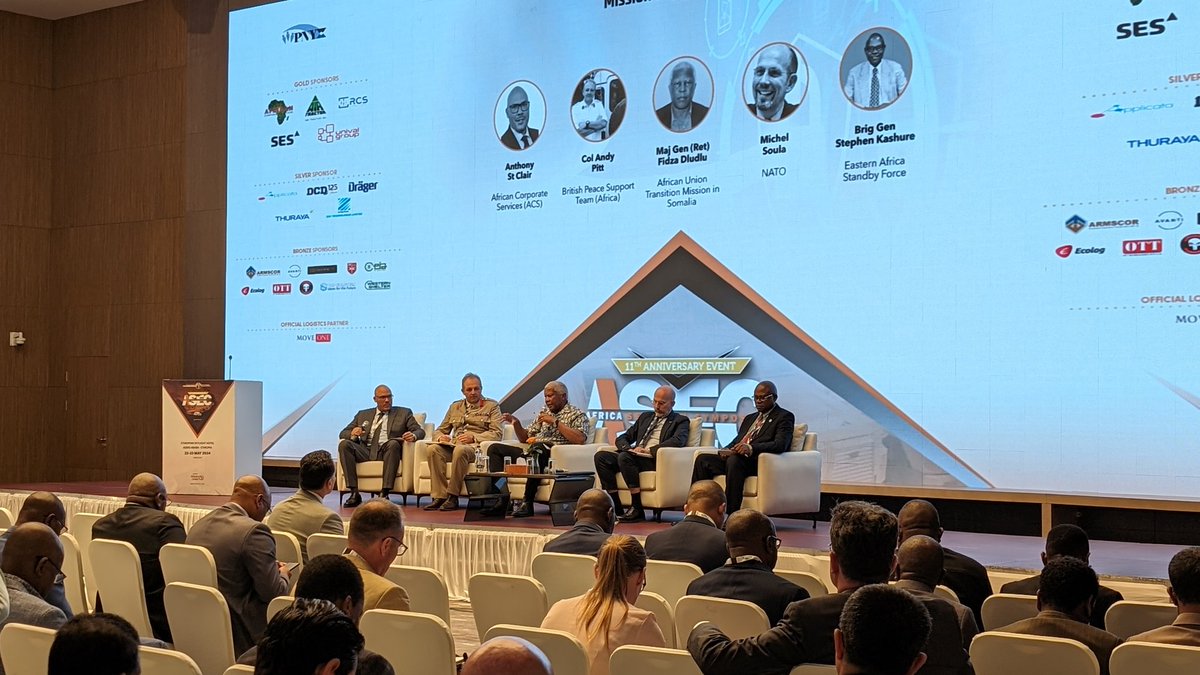 #ASEC2024 Panel 5 on #Africa #connectivity Chaired by Augustus Kamitu <a href="/SES_Satellites/">SES</a> with <a href="/ITUAfrica/">ITU Regional Office for Africa</a> <a href="/MODVA_UPDF/">Uganda Peoples' Defence Forces (UPDF)</a> <a href="/cissaau/">cissaau</a> and Panel 6 on #Mission #Support Chaired by Anthony St Clair African Corporate Services with <a href="/BPST_A/">British Peace Support Team (Africa)</a> <a href="/ATMIS_Somalia/">ATMIS</a> <a href="/NATO/">NATO</a> <a href="/EASF4Peace/">EASF</a> #PSOs #community #PPPs