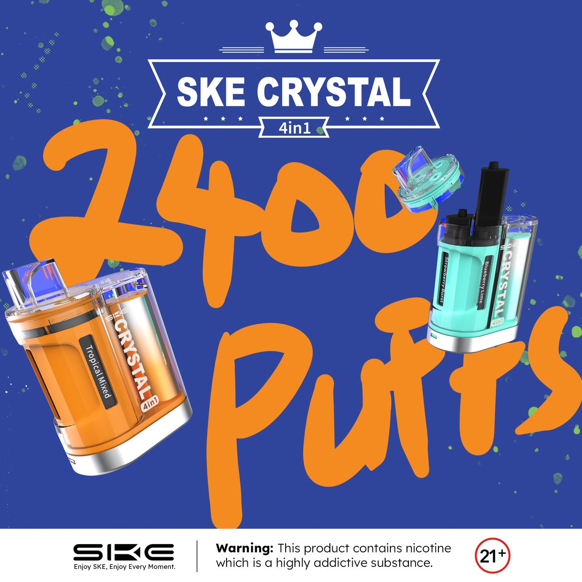 Unlock 2400 puffs of pure satisfaction with #skecrystal4in1! ✨

#skevape #ske #vapelove #vapefam #vapefamily #vapefams #vapedaily #skecrystal