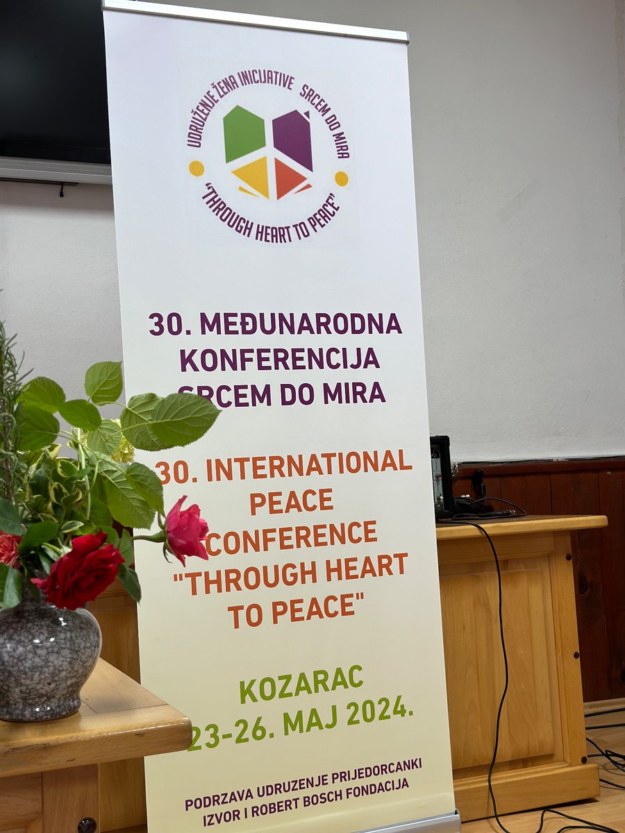 30th Peace Conference in #Kozarac starts today. We are discussing women’s activities for peace & non-violence; human rights, transition & return. Importance to work on coming to terms with the past is underlined, peace building & passing messages to young generations.