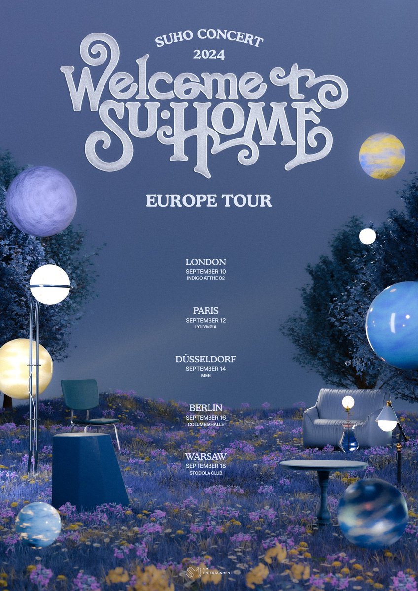 2024 SUHO CONCERT <SU:HOME> EUROPE TOUR [LONDON] 📍INDIGO AT THE O2 📅SEPTEMBER 10 (TUE) [PARIS] 📍L’OLYMPIA 📅SEPTEMBER 12 (THU) [DÜSSELDORF] 📍MEH 📅SEPTEMBER 14 (SAT) [BERLIN] 📍COLUMBIAHALLE 📅SEPTEMBER 16 (MON) [WARSAW] 📍STODOLA CLUB 📅SEPTEMBER 18 (WED) #SUHO #수호