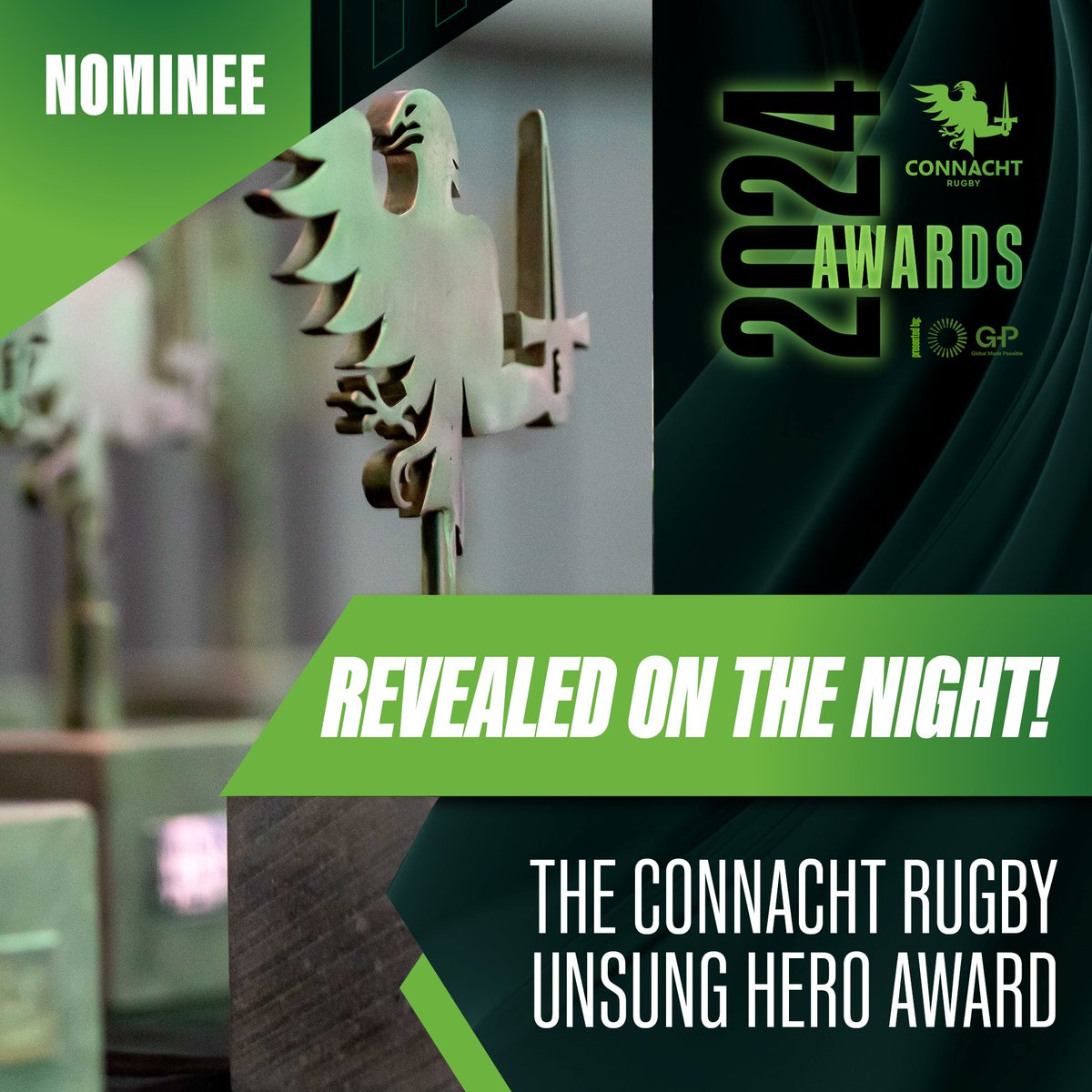 We will be announcing our Unsung Hero winner on the night of the 2024 #ConnachtRugbyAwards presented by @GlobalEOR ⭐️ Tickets are available to get online 🎟️ connachtrugby.ie/commercial/con…