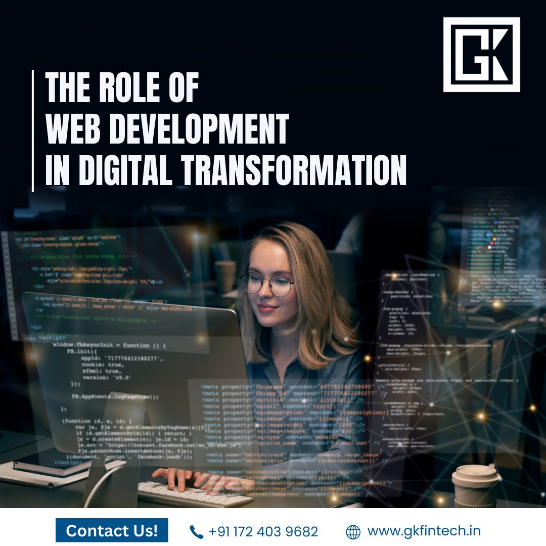 'Discover how GK Fintech leverages cutting-edge web development to drive innovation and efficiency in the digital era.'
To learn more about it, visit our website: gkfintech.in
#gkfintech #itcompany #fintechsolutions #techinnovation #digitaltransformation #itservices
