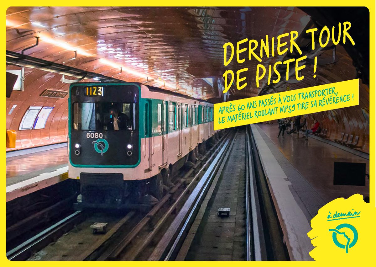 [#ligne11] 🎉 Aujourd’hui, le matériel roulant MP59 va effectuer son dernier tour de roue sur la ligne 11 ! Rendez-vous à partir de 17h à Châtelet pour célébrer ce moment avec nos agents : des surprises vous y attendront 😉 #RATP
Retour sur son histoire ➡️ ratp.fr/decouvrir/coul…