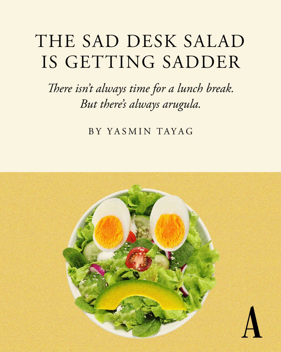 During the early pandemic, the sad desk salad seemed doomed. Now it's thriving, @yeahyeahyasmin writes—and becoming sadder than ever: theatln.tc/TTXst9JL