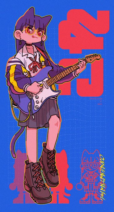 「guitar looking at viewer」 illustration images(Latest)