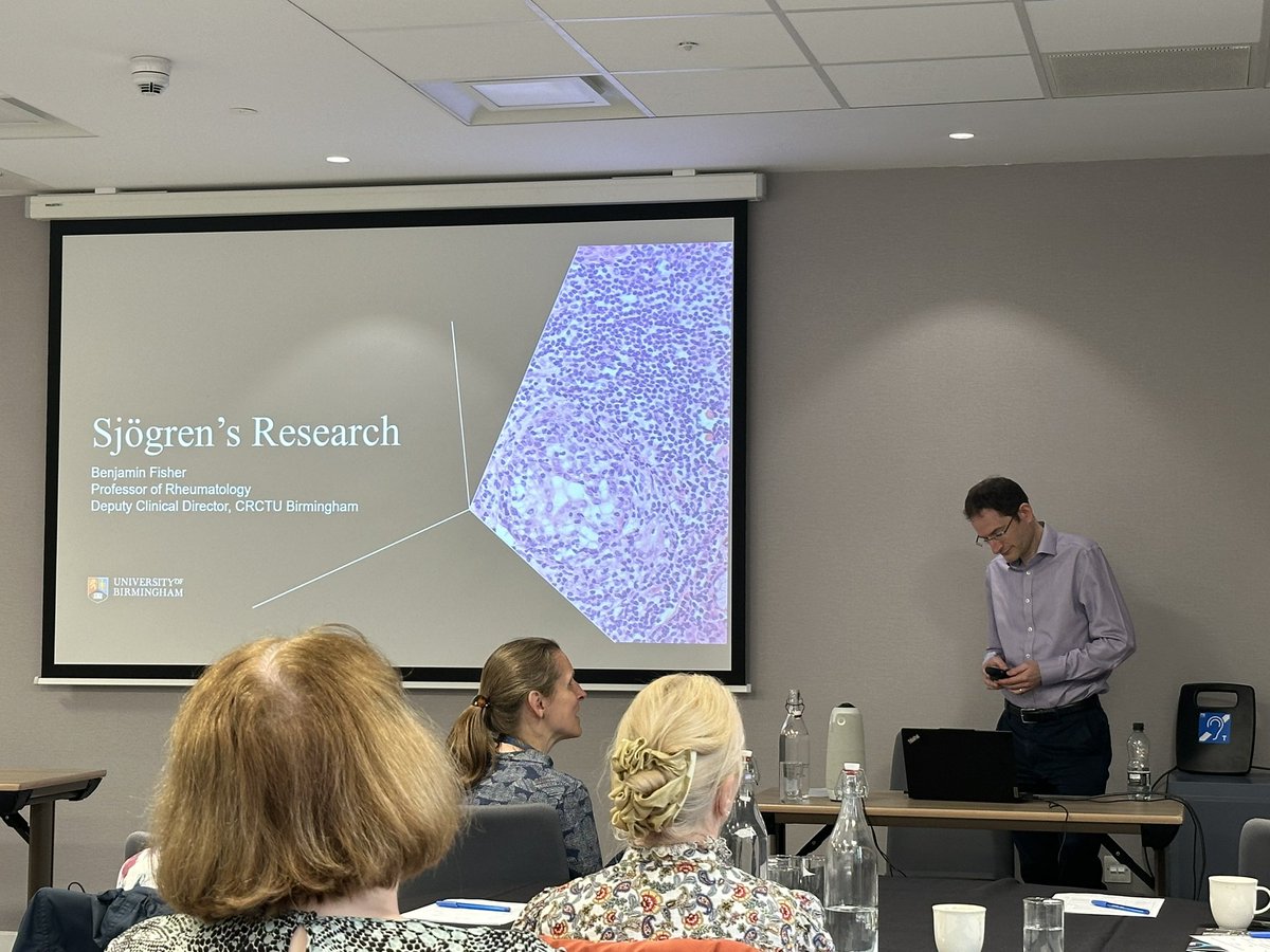 Andrew Filer (@a_filer) on Twitter photo Prof Ben Fisher talking about Sjögrens disease research at our <a href="/R2P2_UoB/">R2P2</a> annual meeting <a href="/RRG_Birmingham/">Birmingham Rheumatology Research Group</a> <a href="/Racegbn/">RACE GBN</a> <a href="/BirminghamBRC/">NIHR Birmingham Biomedical Research Centre</a> <a href="/InflamAge_UoB/">Inflammation and Ageing</a> Prof Ben Fisher talking about Sjögrens disease research at our <a href="/R2P2_UoB/">R2P2</a> annual meeting <a href="/RRG_Birmingham/">Birmingham Rheumatology Research Group</a> <a href="/Racegbn/">RACE GBN</a> <a href="/BirminghamBRC/">NIHR Birmingham Biomedical Research Centre</a> <a href="/InflamAge_UoB/">Inflammation and Ageing</a>