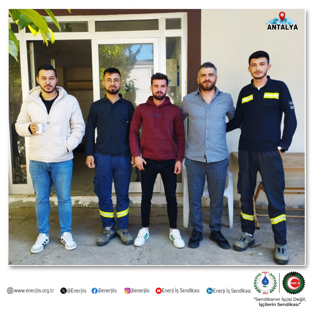 Enerjiis's tweet photo. İş yeri ziyaretlerimize devam ediyoruz. Genel Merkez Teşkilatımız tarafından Akdeniz Elektrik Dağıtım A.Ş. Antalya Akseki ekibine ziyarette bulunulup, değerli üyelerimize sendikal faaliyetler hakkında bilgilendirmeler yapıldı.

Akdeniz Elektrik Dağıtım A.Ş. bünyesindeki üyelerimize, misafirperverliklerinden ötürü teşekkürlerimizi sunuyor, çalışmalarında muvaffakiyetler diliyoruz.

@hakiskonf @AEDASKurumsal