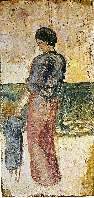 Mother and child on the beach, 1902 linktr.ee/picasso_artbot