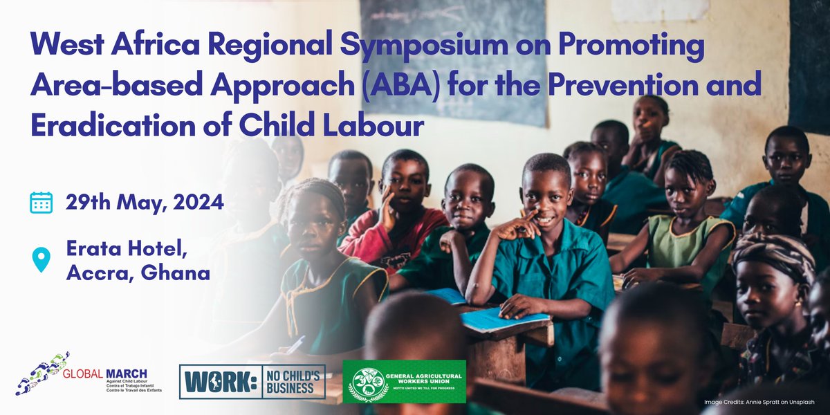 We are thrilled to announce the upcoming West Africa Regional Symposium in Ghana together with Global March. The symposium will address evolving root causes of child labour and foster broader discourse around #areabasedapproach to catalyse urgent actions  #endchildlabour