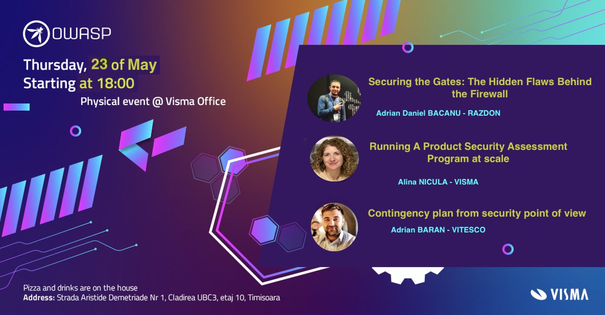 See you today at #owasp #timisoara #Meetup. 
Don't forget to register: meetup.com/owasp-timisoar… See you!