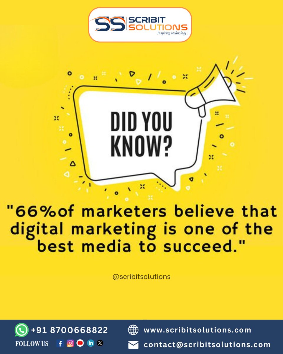 Did you know?.....
.
.
🌐Visit our website! scribitsolutions.com
OR
👉Enquiry now! wa.me/9187006688
.
.
#DidYouKnowThis #didyouknowthat #didyouknowfacts #DidYouKnow #digitalmarketing2024 #digitalmarketinglife #digitalmarketingexpert #digitalmarketingagency