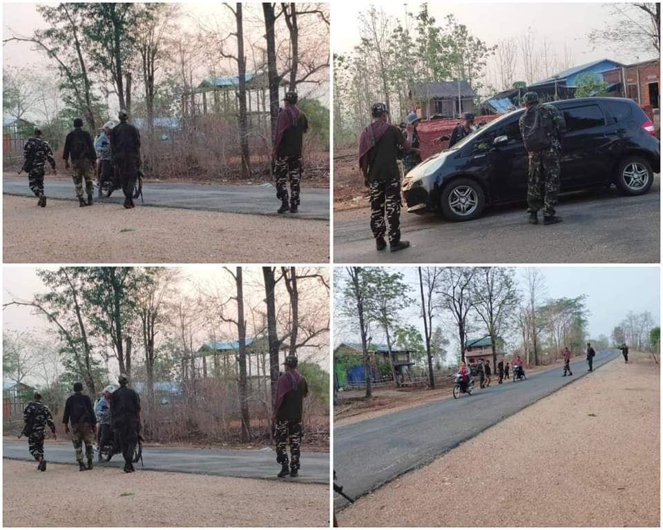 Soldiers of the upper Min Hla PDF had inspected the vehicles which carrying the fascist terror Junta's products on the part of  Pathein-Monywa road and met the people & told introduction words. It's released on May21.#Magway Div.
#2024May23Coup
#WhatsHappeningInMyanmar