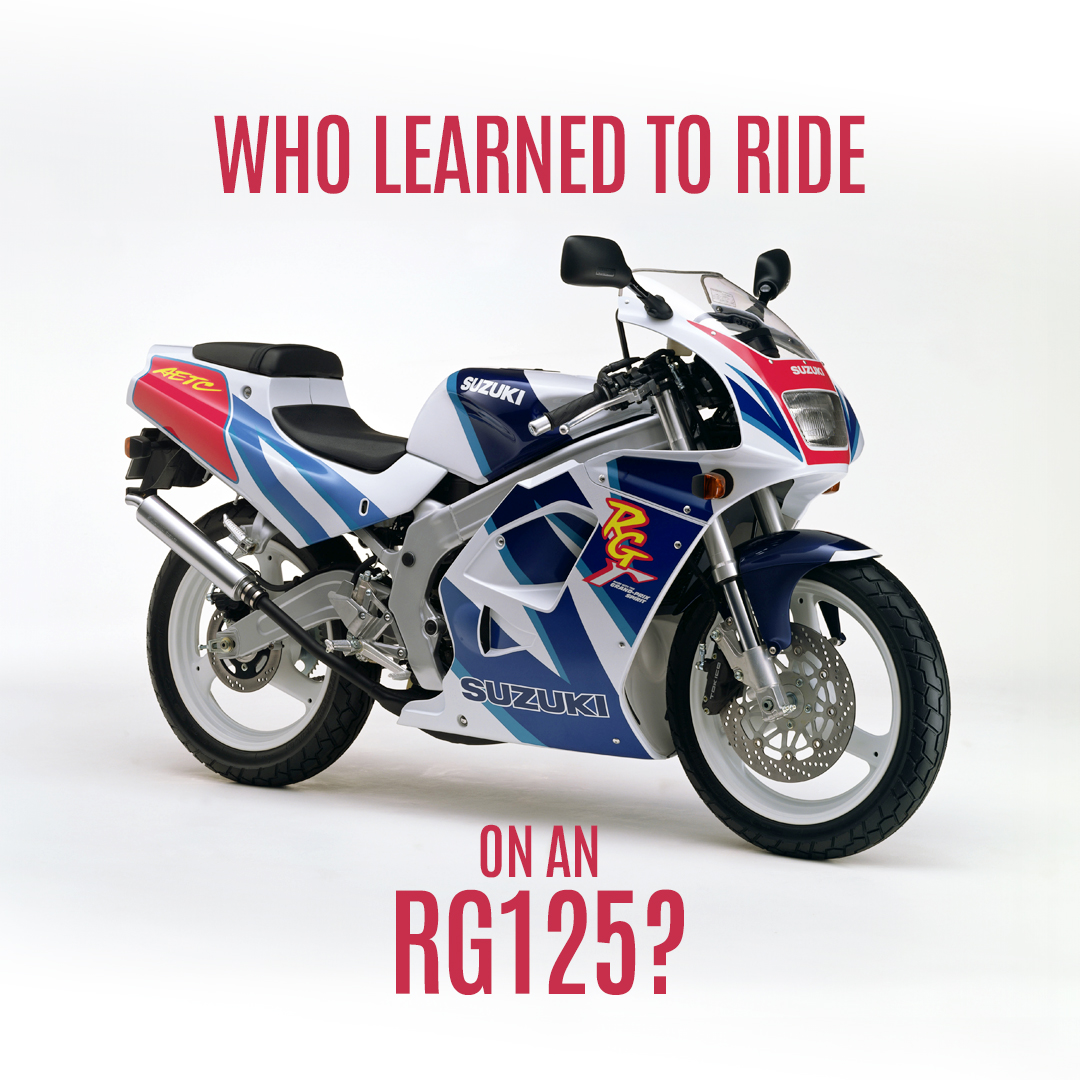 MHBikeInsurance's tweet photo. If you were learning to ride in the 1990s, the rev-happy two-stroke Suzuki RG125 was one of the coolest bikes to have 😎
Who used to ride one?
#Motorcycles #Suzuki #UKBikers #RG125 https://t.co/SRoKnNMLyS
