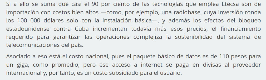 🧐No sé por qué estas declaraciones me suenan a que vienen aumentos de precios en los servicios de ETECSA o más dolarización.  

Están poniendo la teja... 
Guarde el tuit. 23/05/2024