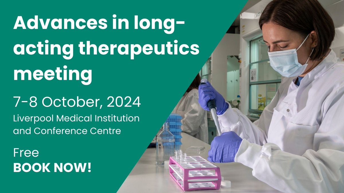 We're excited to announce the Advances in Long-acting Therapeutics Meeting

Our first #conference focuses on sharing and discussing current #LongActing therapeutics research

AND, it's #FREE!

🗓️7-8 October 2024
📍Liverpool, UK

Find out more
👉liverpool.ac.uk/centre-of-exce…
#ALATM2024