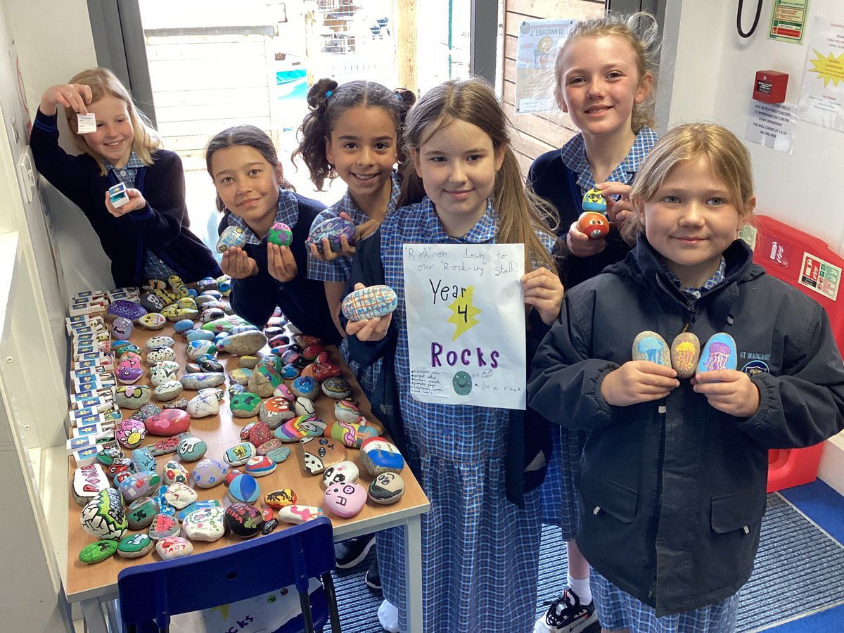 Year 4 <a href="/StMargaretsPrep/">St Margaret's Prep Calne</a> have been busy bees, working hard on their enterprise project. Please come along tomorrow at 3:15 to see our amazing rocks and support our school charity