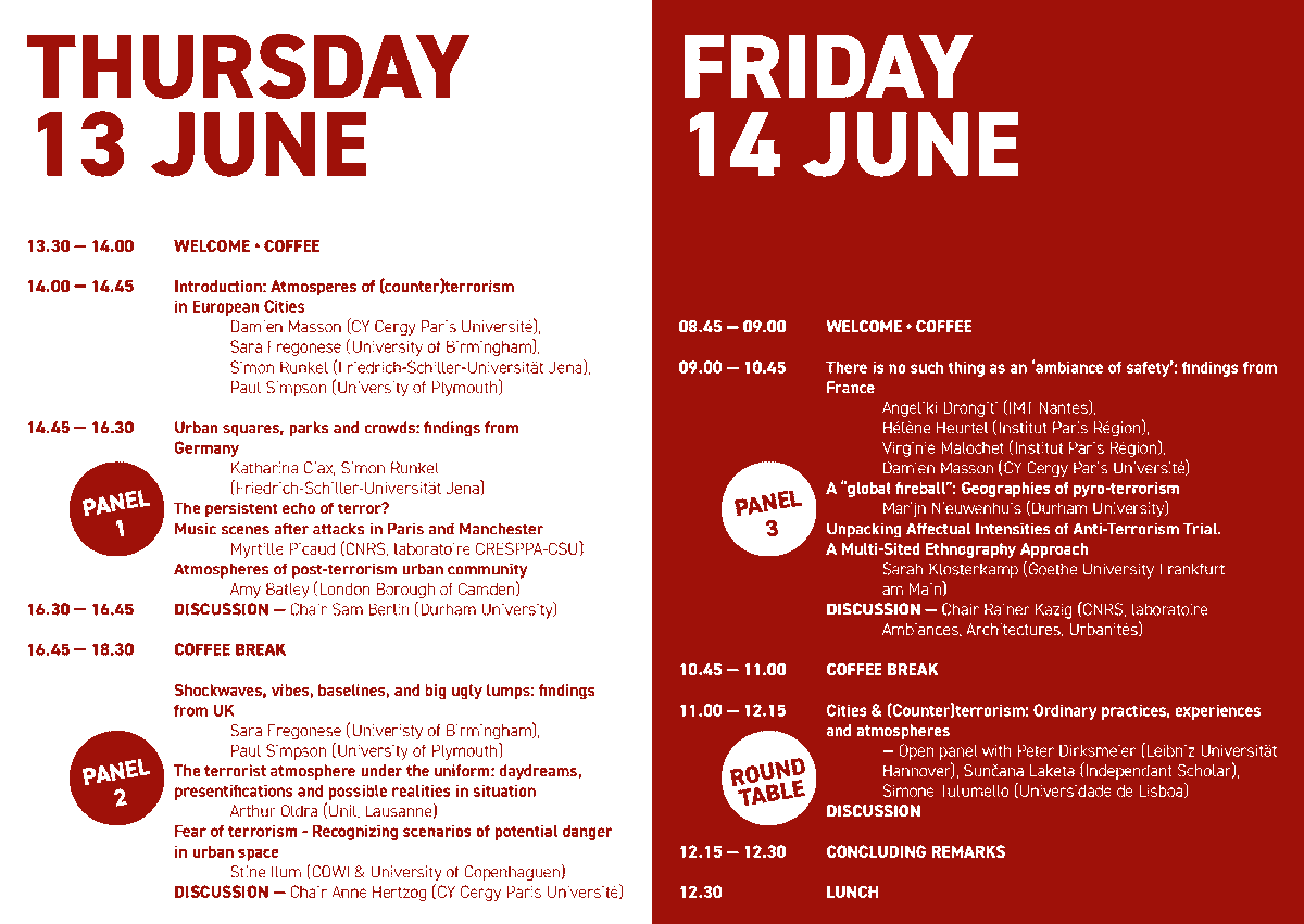 Atmospheres of Counterterrorism in European cities tweet media