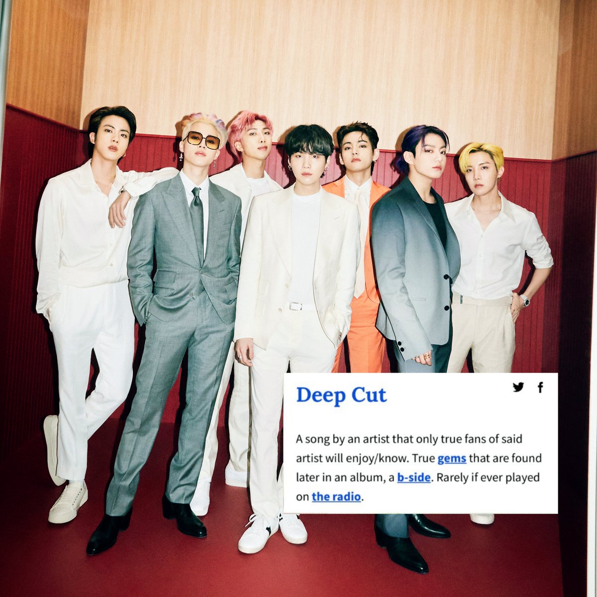 Deezer's tweet image. 💜Army💜
The floor is yours...