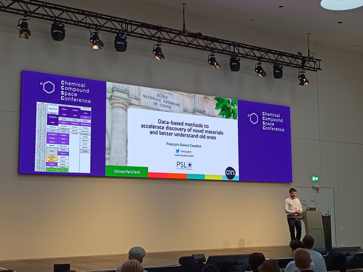 We are now closing today's presentation with professor François-Xavier Coudert <a href="/fxcoudert/">FX Coudert</a> work on data-based methods to discover novel materials and understand better the old ones #CCSC2024