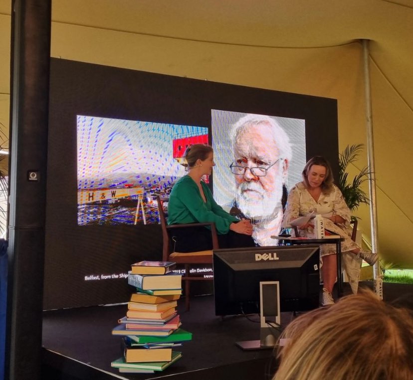 Thank you @ILFDublin for inviting me to moderate some great talks about some great books this year. Thank you @campbell_c_m for your clear passion for and wide-ranging insights into The Power of Art. (And thank you Liz Maguire on LinkedIn for snapping this pic!) #eventhost #art