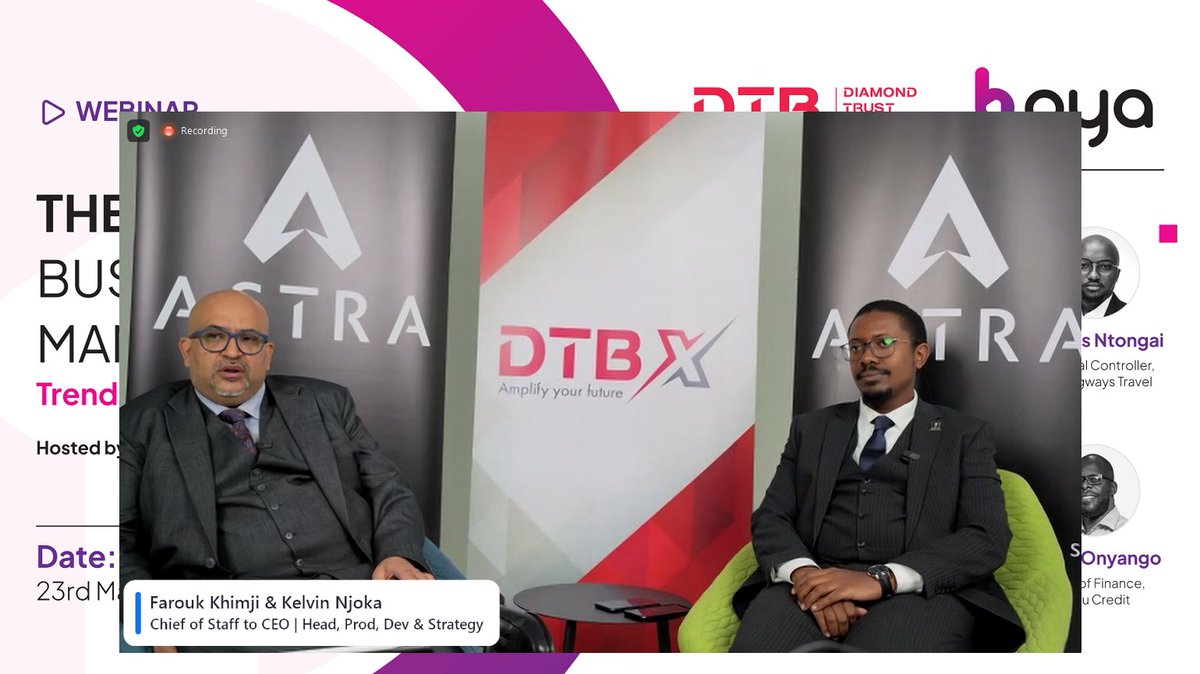 "Building a successful fintech solution often requires a strong foundation," says Farouk Khimji. <a href="/DTBKenya/">DTB Kenya</a>'s collaboration with <a href="/Boya_Inc/">Boya Inc</a>, a leading #expensemanagement platform, exemplifies this perfectly. Born from a regulatory requirement for #Boya to partner with an