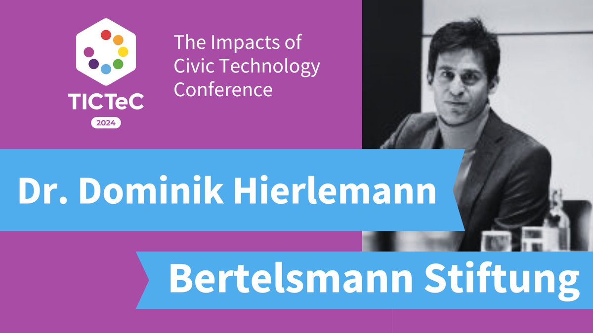 Senior Advisor at @BertelsmannSt, @DHierlemann is talking about citizens' assemblies for combatting disinformation at #TICTeC this year. Peruse the full schedule of fascinating speakers and their topics around #democracy and #climate at tictec.mysociety.org/event/tictec-2….