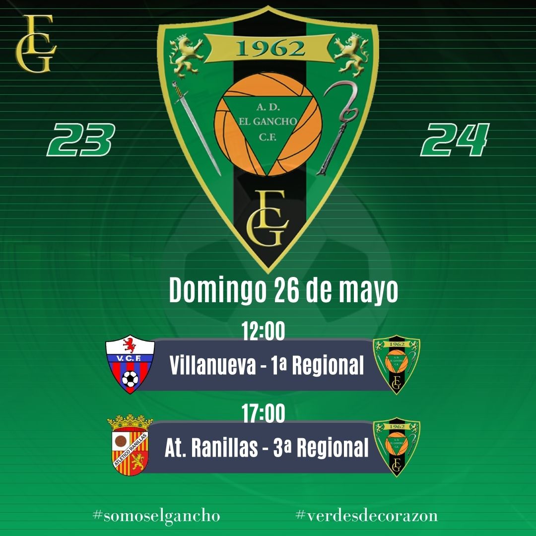 elganchocf's tweet photo. ¡HORARIOS! ⌚

🟢Doble derbi; en Copa 2ª Alevín y 3ª Regional.

⚫️Vuelve la Liga DI, con las dos últimas jornadas en una mañana.

🟢Y el martes, partidazo de nuestros benjamines, ¡a por el ascenso!

Mucha suerte a todos y... ¡Aúpa El Gancho! 💚
#somoselgancho #verdesdecorazon https://t.co/v7nQsInnZ6