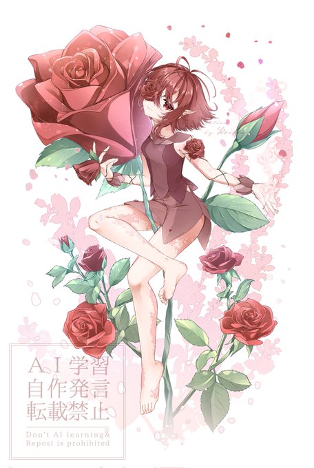 「red eyes red rose」 illustration images(Latest)