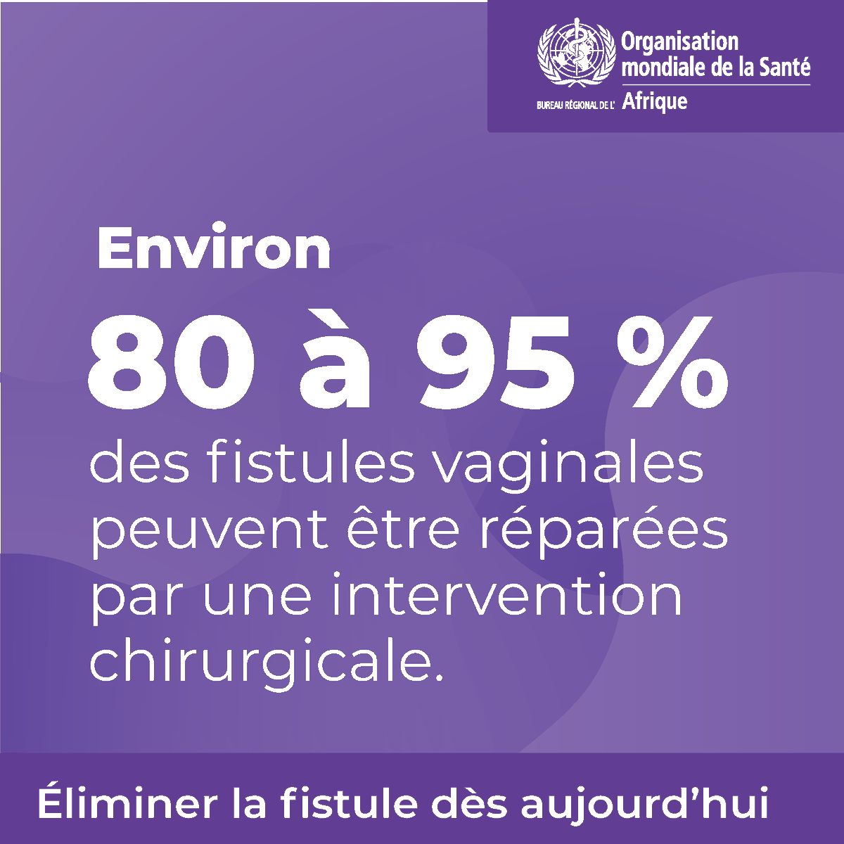Une intervention chirurgicale peut changer la vie de nombreuses femmes souffrant de #FistuleObstétricale, avec un taux de réparation de 80 à 95 % dans la fermeture des fistules vaginales. Ce traitement rétablit la santé & la dignité des femmes. #ÉliminerLaFistule #SantéMaternelle