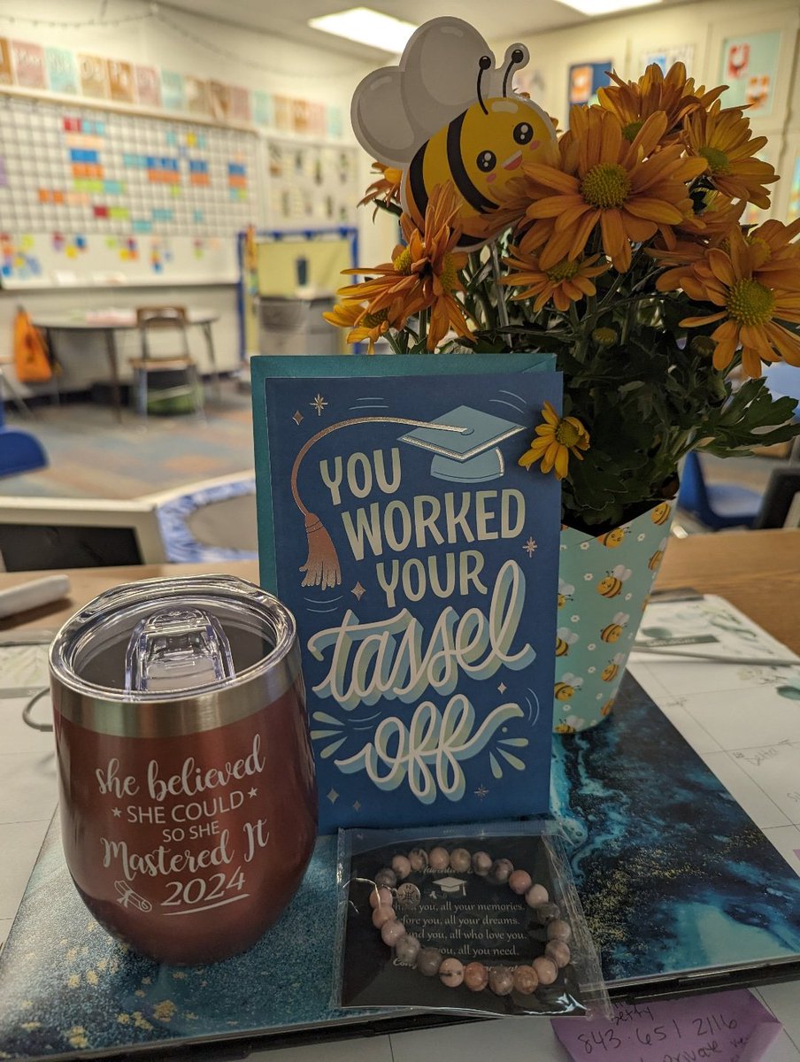 My team is just the best! I can't do it without them 💯

Two completed master's degrees, extra classes, &amp; the top of the scale. It took a total of four years, A LOT of work, emotions, &amp; later nights. I almost didn't make it to the end with the last one. Grateful for my tribe 🥰