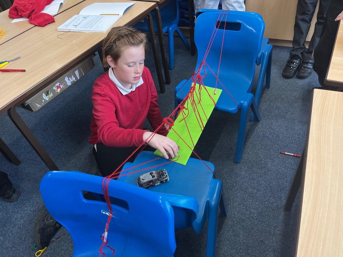 MrsCobley11's tweet photo. We’ve had a very creative week with our DT unit on structures. We worked in groups to make a suspension bridge, which had a wide span, and could carry the weight of a toy car. Everyone worked collaboratively in their groups. @RedscopeSchool https://t.co/2jMMoCfihG