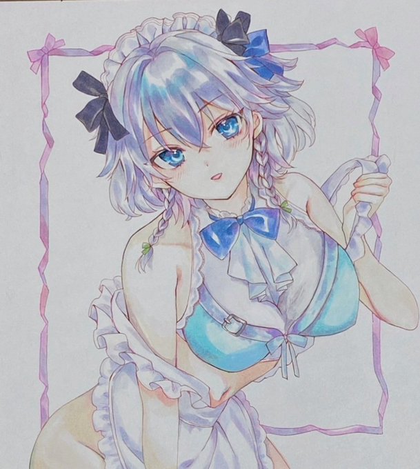 「blue eyes swimsuit」 illustration images(Latest)