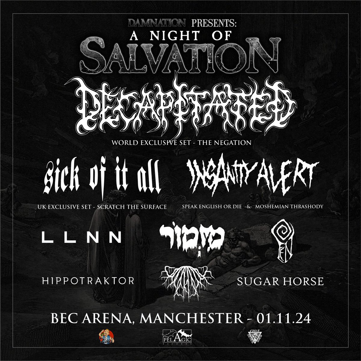 We are super proud to say we'll be playing the Friday night of <a href="/damnationfest/">Damnation Festival</a> "A Night of Salvation" at the BEC Arena alongside some absolutely daft bands playing daft sets. 

Tickets are available now along with a discount if you have a Saturday ticket already!
<a href="/churchroadrecs/">Church Road Records</a>