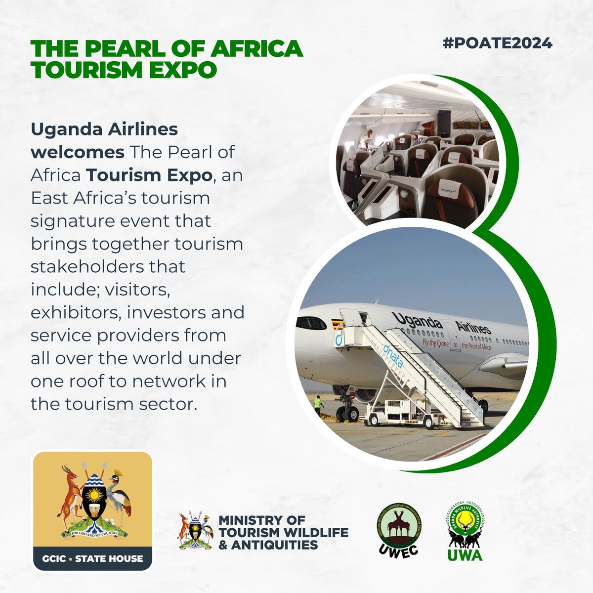The Pearl of Africa Tourism Expo 2024 will bring together tourism and travel trade partners from Uganda and all over the world to meet new clients #POATE2024 @spekeresort @TourismBoardUg 23rd-25th May 2024. @MTWAUganda @ugwildlife @UWEC_EntebbeZoo