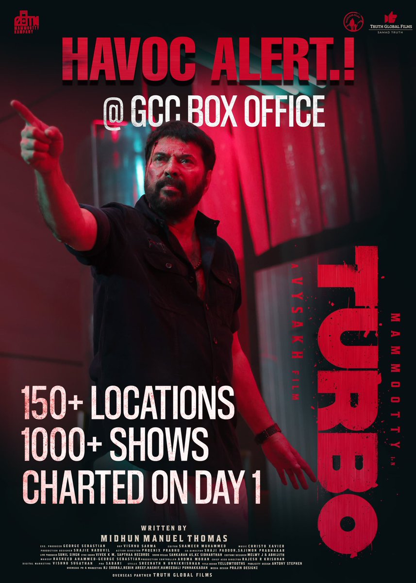 HAVOC ALERT ‼️ @ GCC BOX OFFICE 

150 + Locations  |  1000 + Shows
 Charted on Day 1 👊🏻

#Turbo ShiftingGears 🤩