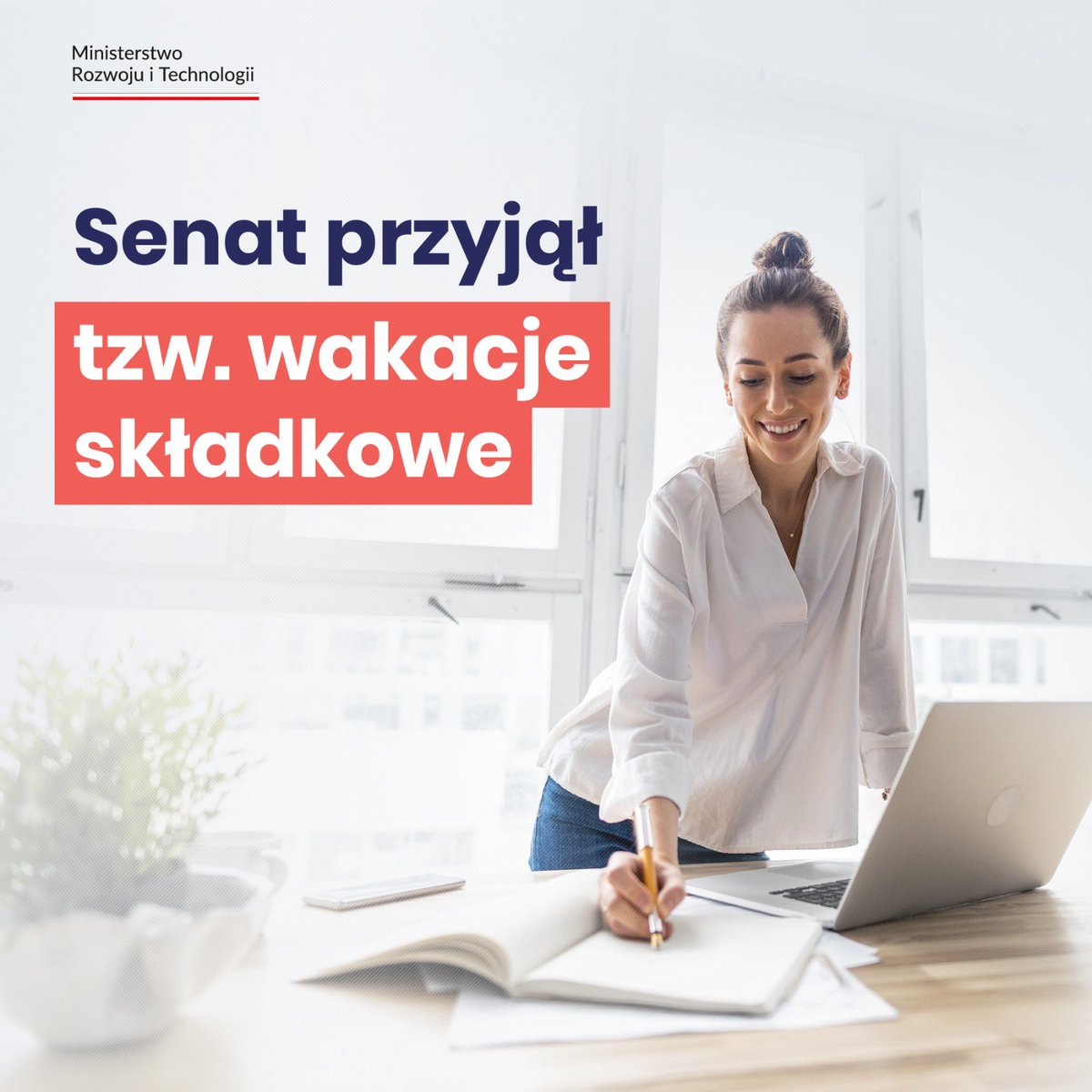 Wakacje składkowe dla przedsiębiorców coraz bliżej! @PolskiSenat przyjął #UrlopDlaPrzedsiębiorców. Rozwiązanie zapewni coroczne obniżenie kosztów prowadzenia działalności gospodarczej. Szacujemy, że z wakacji składkowych będzie mogło skorzystać ok. 1,7 mln osób.