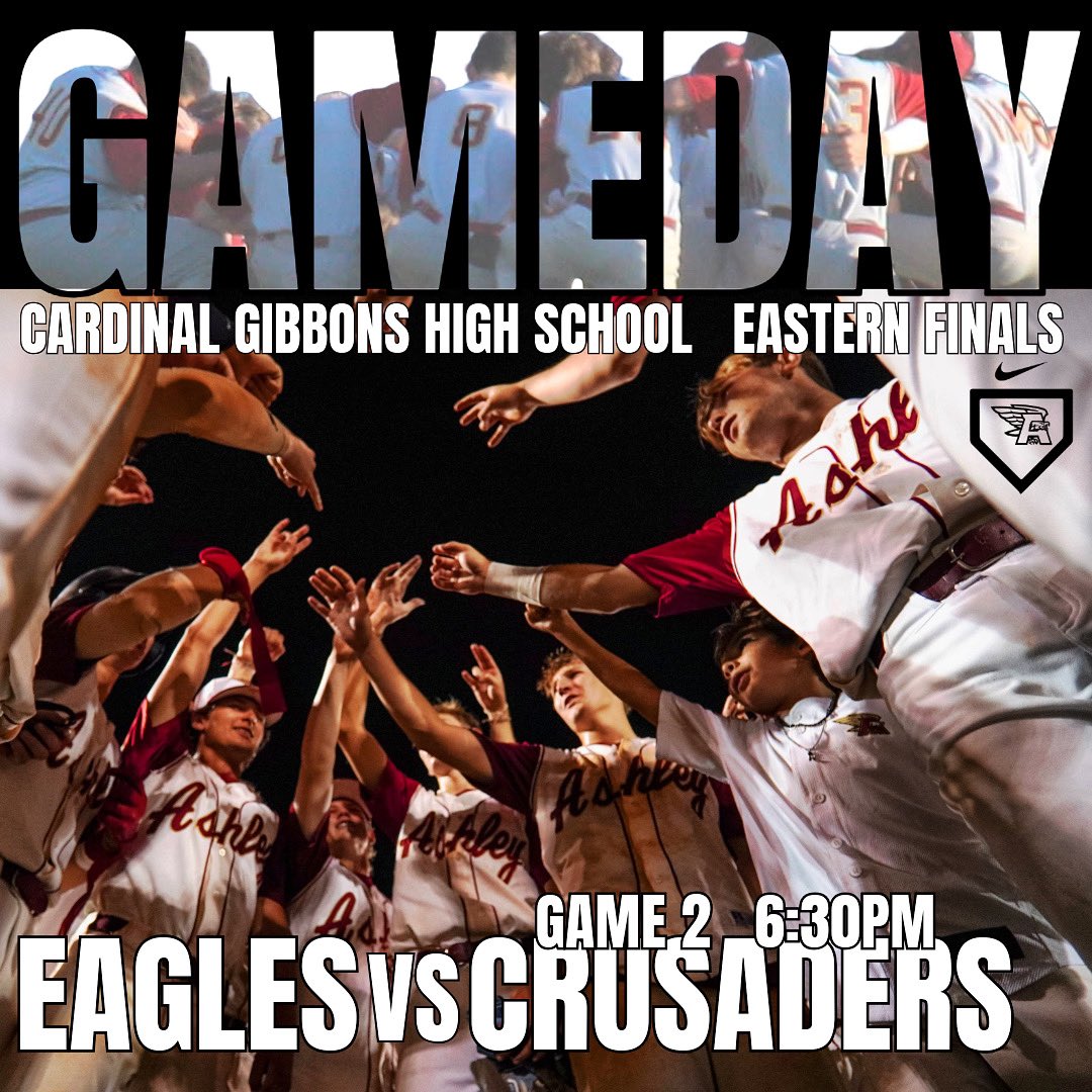 The Eagles take a trip to Cardinal Gibbons for Game 2 of the Eastern Finals. Game time is 6:30 - come support the squad! #wingsup #weknow #nofear