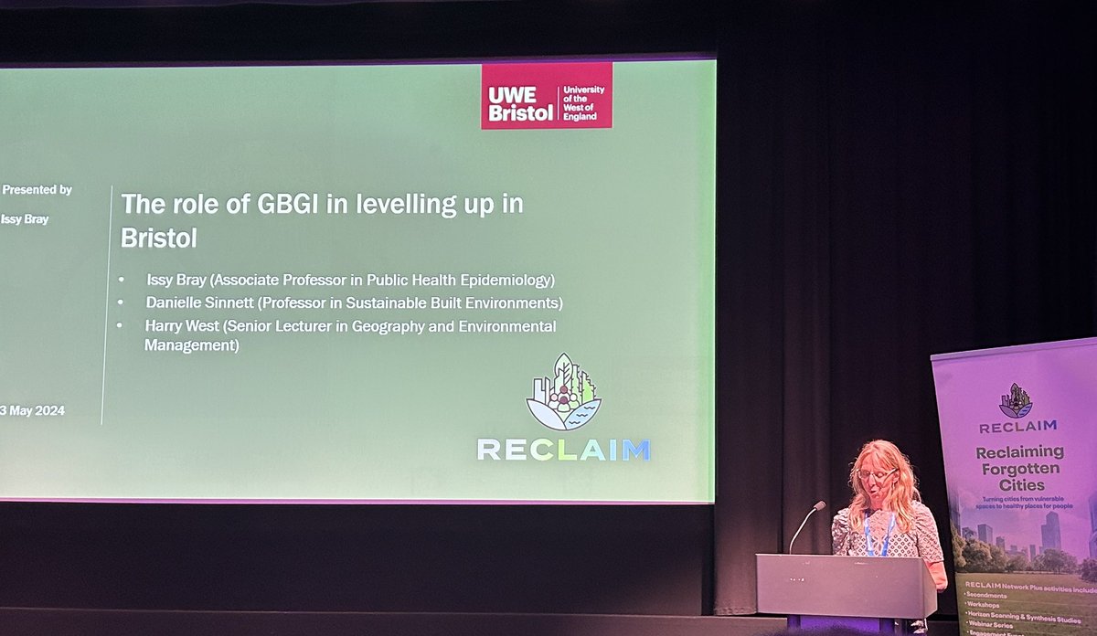 UWE Centre for Sustainable Planning & Environments (@uwe_spe) on Twitter photo We’re here at the <a href="/reclaim_network/">RECLAIM Network Plus</a> conference where Issy Bray <a href="/PublicHealthUWE/">UWE Public Health</a> is presenting our research on green-blue-grey infrastructure in Bristol. We’re here at the <a href="/reclaim_network/">RECLAIM Network Plus</a> conference where Issy Bray <a href="/PublicHealthUWE/">UWE Public Health</a> is presenting our research on green-blue-grey infrastructure in Bristol.