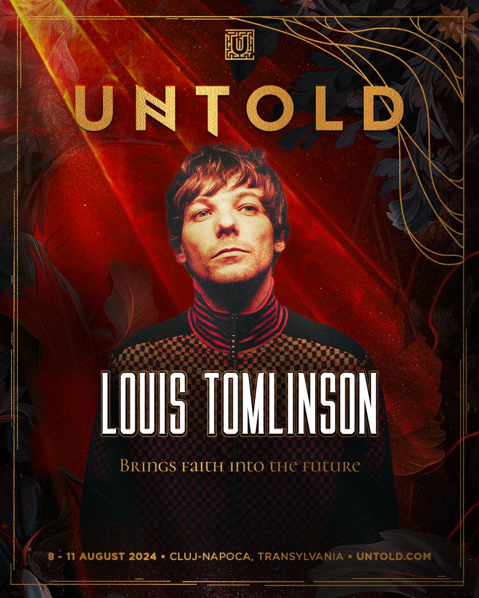 📣| Louis Tomlinson will be performing at Untold Festival, in Transylvania, Romania in August! The festival has a capacity of 100K people.
