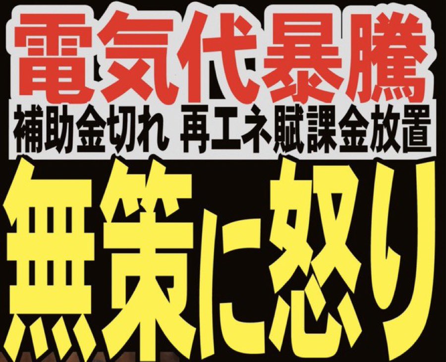 6月からまた上がるぞ‼️ 怒れ国民‼️ 自民党再エネ推進議員を滅ぼせ‼️ #自民党殲滅しか日本の未来は無い