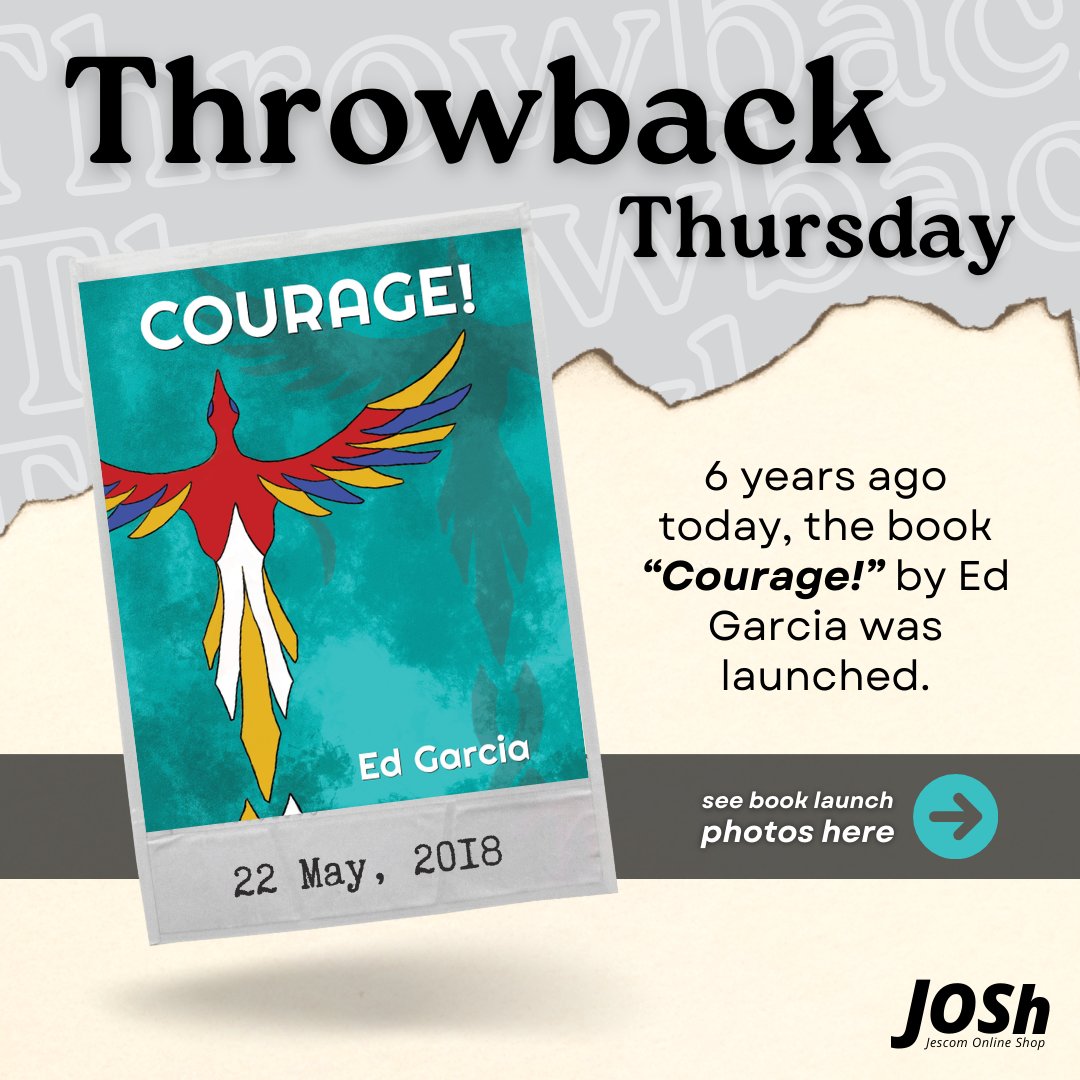 joshaddtocart's tweet photo. 𝗧𝗵𝗿𝗼𝘄𝗯𝗮𝗰𝗸 𝗧𝗵𝘂𝗿𝘀𝗱𝗮𝘆 🔎🧐

6 years ago today, the book "Courage!" by Prof. Ed Garcia was launched. ICYMI, here were some photos from the event.

"Courage!" is still available on our site if you want a copy. Get it here: https://t.co/aXBS9Xr7Yf

#ThrowbackThursdays https://t.co/9HZbW59QGj